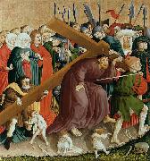 Hans Multscher The Cross of Christ; The Wings of the Wurzach Altar oil on canvas